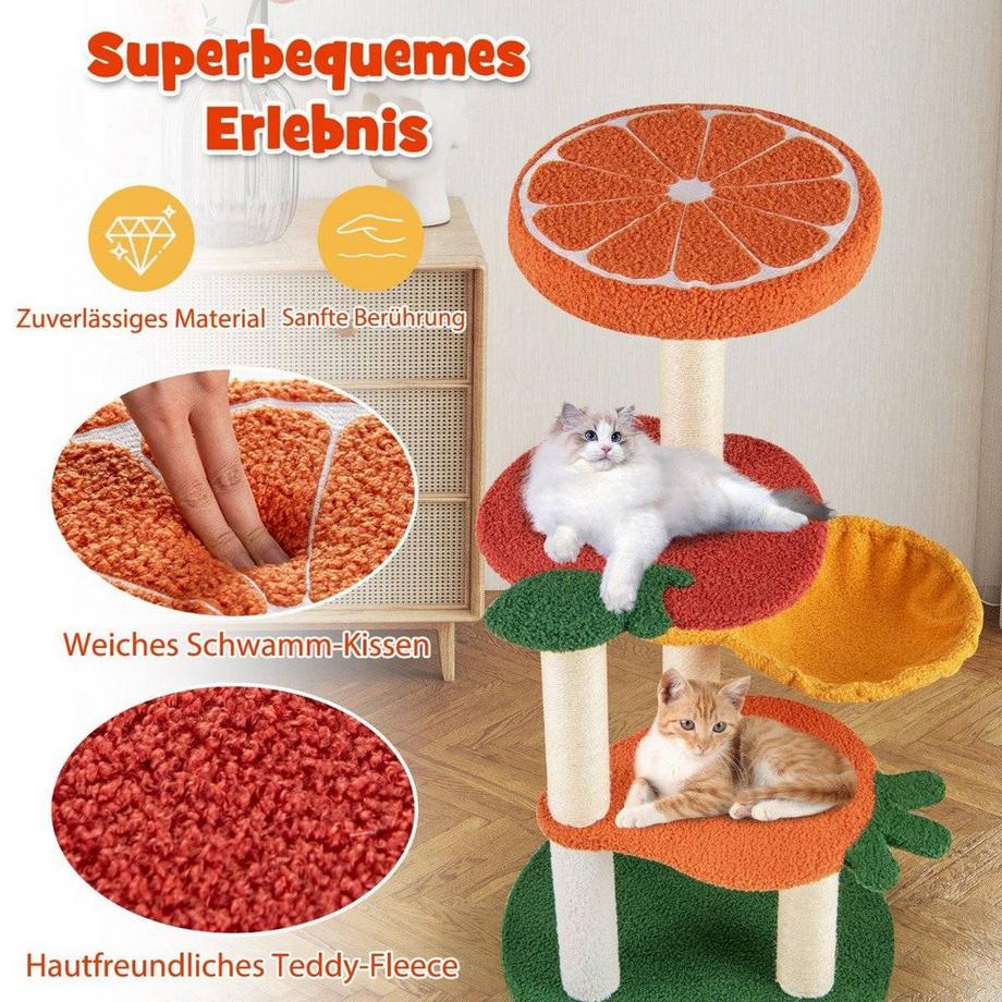 Northix  Arbre à chat sur le thème des fruits 