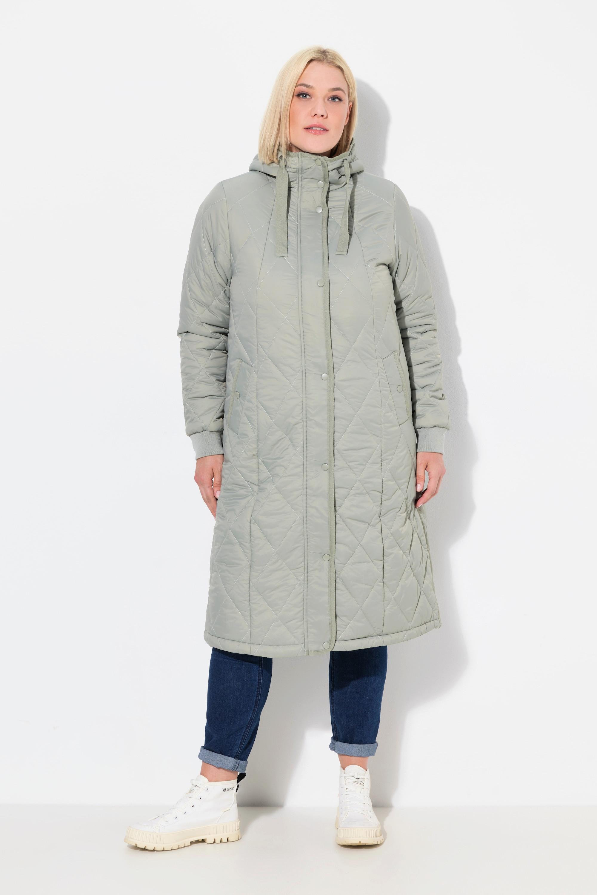 Ulla Popken Cappotto Trapuntato Funzionale Idrorepellente Cappuccio  