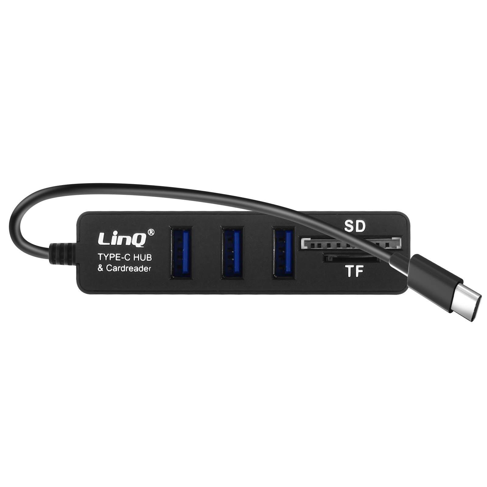 Avizar  LinQ HUB 3 USB-Ports + SD/Micro-SD-Karte 