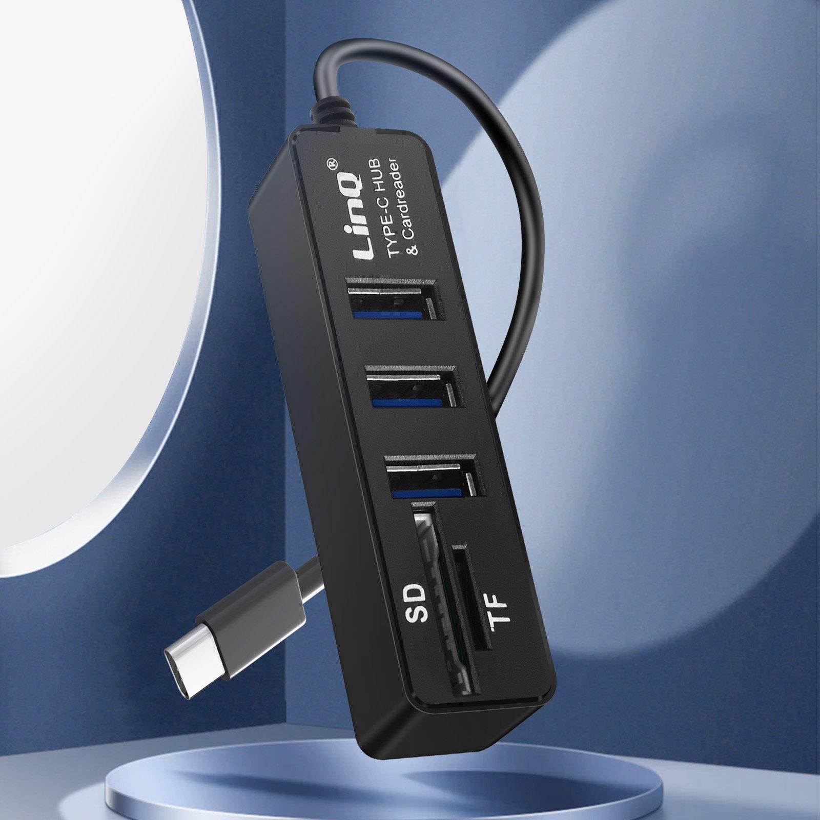 Avizar  HUB 3 ports USB + Carte SD/micro-SD LinQ 