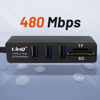 Avizar  LinQ HUB 3 USB-Ports + SD/Micro-SD-Karte 