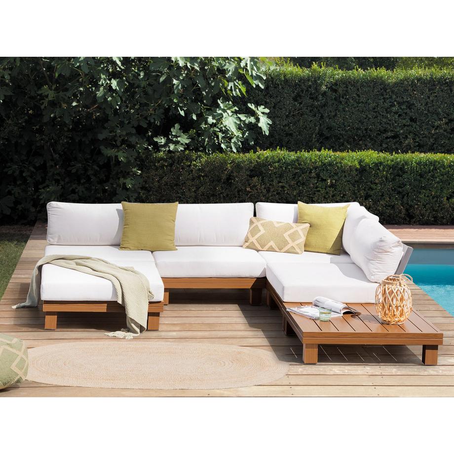 Beliani Set lounge pour jardin en Aluminium Boho SANZA  