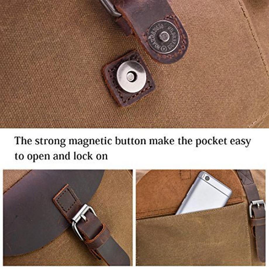 Only-bags.store Sac de voyage Weekender en toile imperméable en cuir  