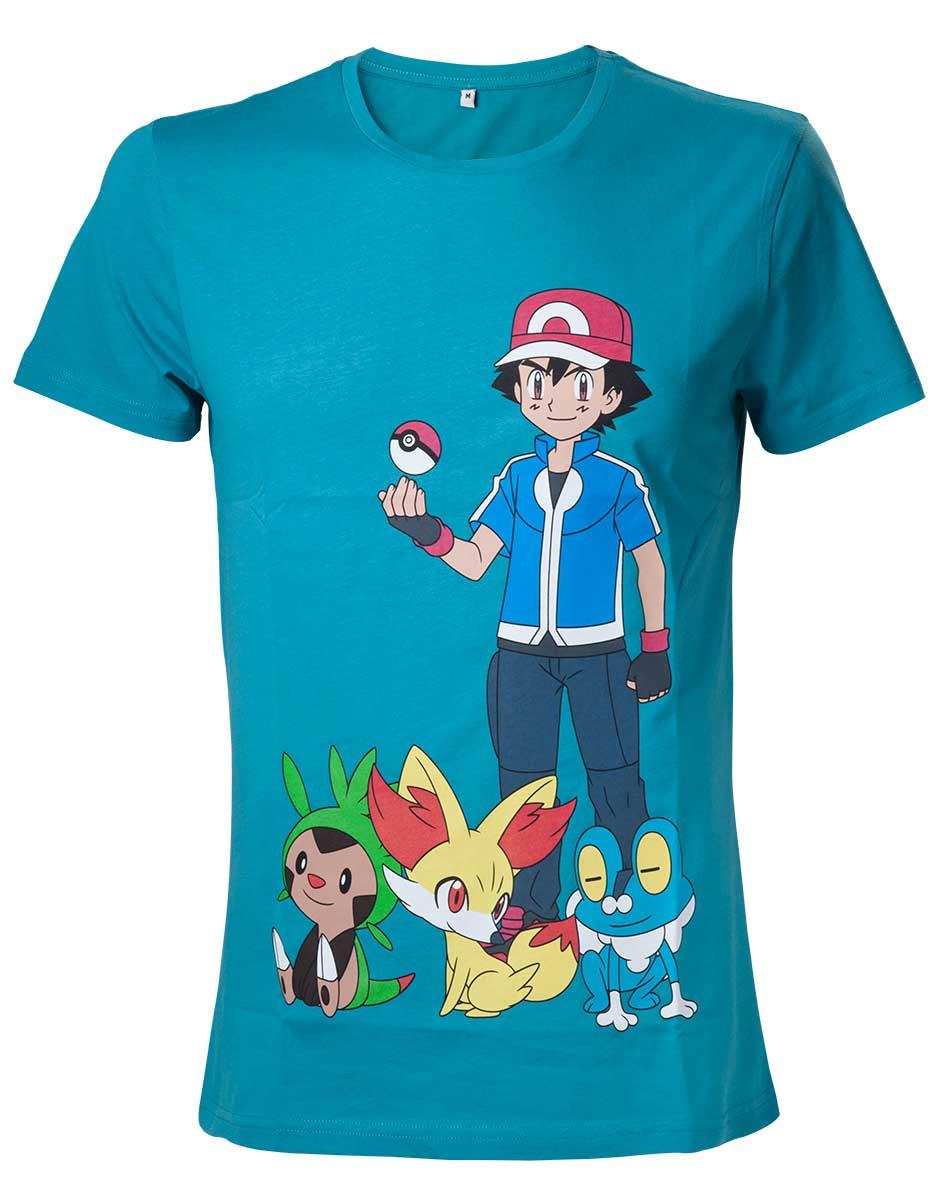 Image of T-shirt - Pokemon - Starters Herren Grün XL