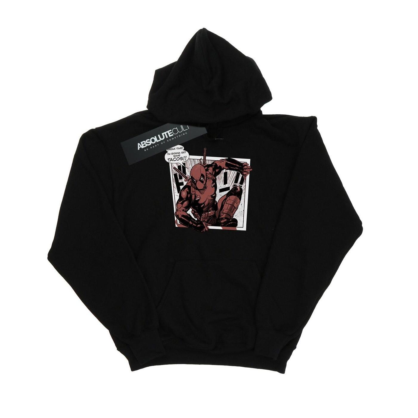 Image of Deadpool Breaktime Tacos Kapuzenpullover Damen Schwarz M
