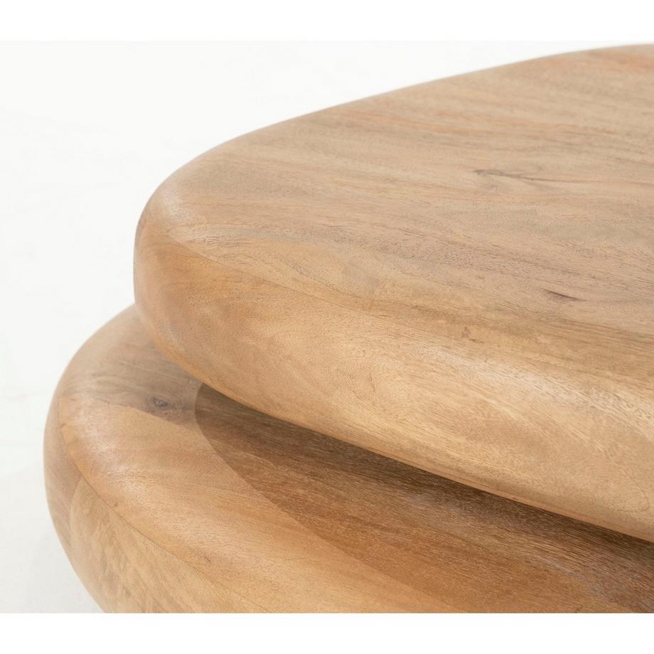 mutoni Table basse Kabo brun clair 100x80  