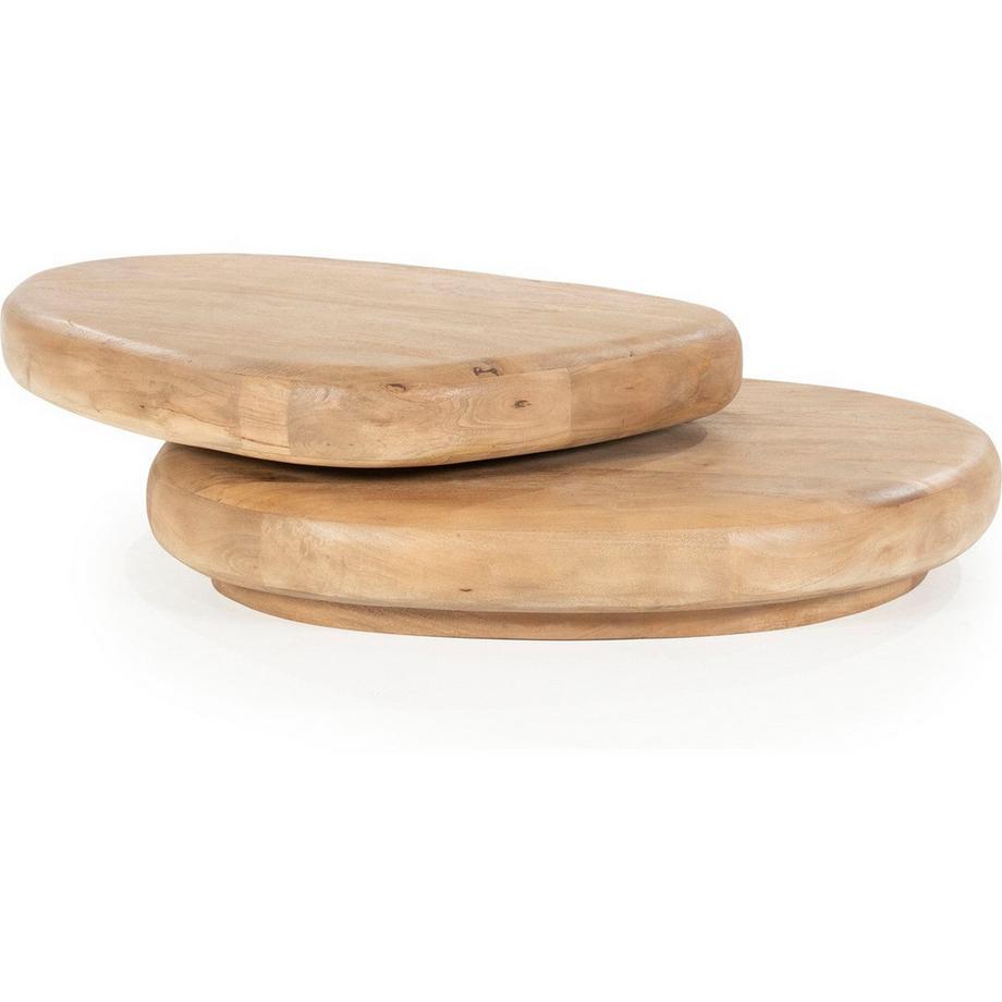 mutoni Table basse Kabo brun clair 100x80  