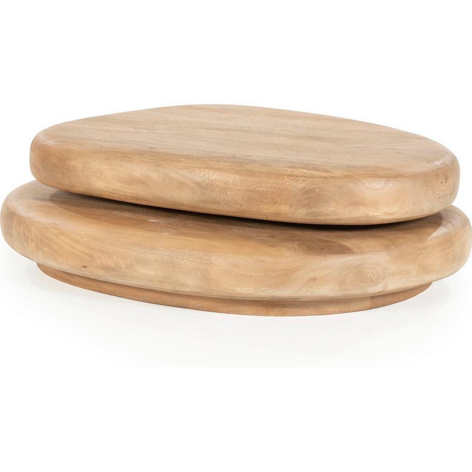 mutoni Table basse Kabo brun clair 100x80  