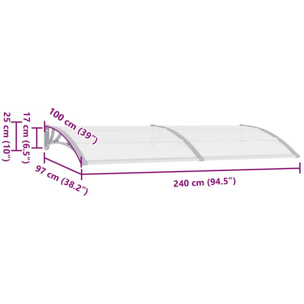 VidaXL Türvordach polycarbonat  