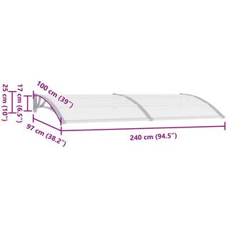 VidaXL Türvordach polycarbonat  