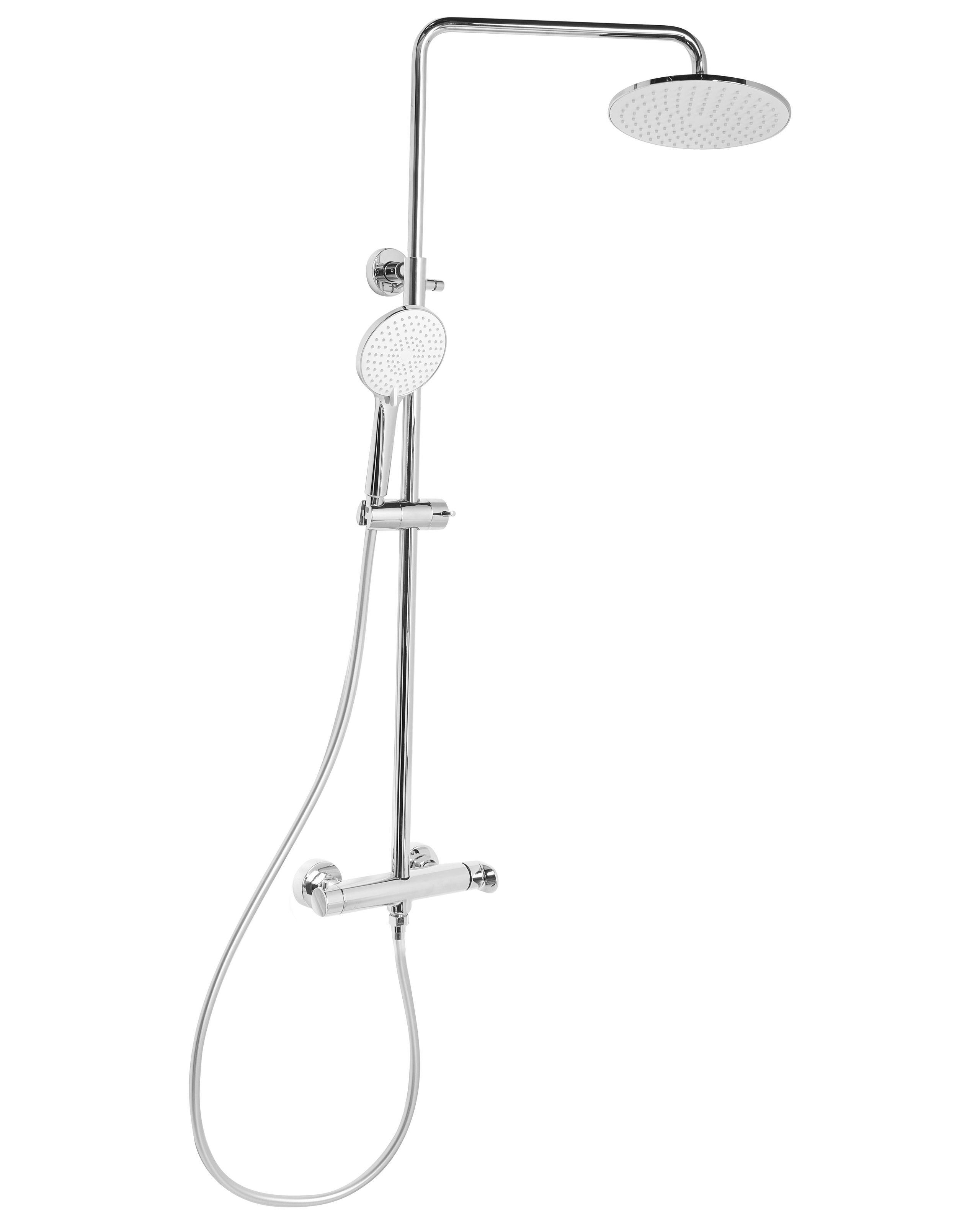 Beliani Set doccia con miscelatore e soffione a pioggia en Ottone Moderno CATAMARCA  