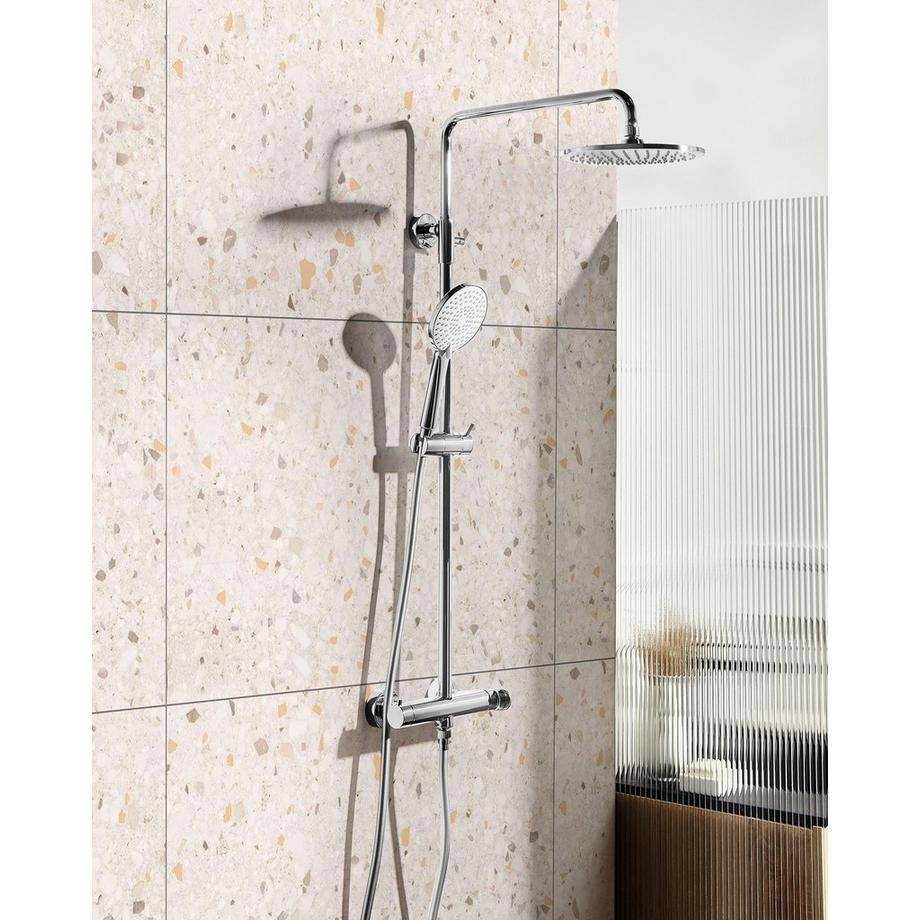 Beliani Ensemble de douche avec mitigeur et douche de pluie en Laiton Moderne CATAMARCA  