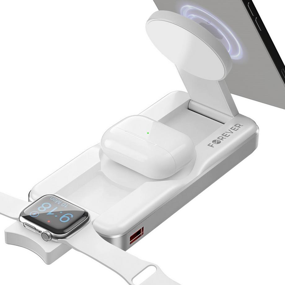 Forever  Batterie Externe MagSafe 1000mAh pour iPhone AirPods Apple Watch 