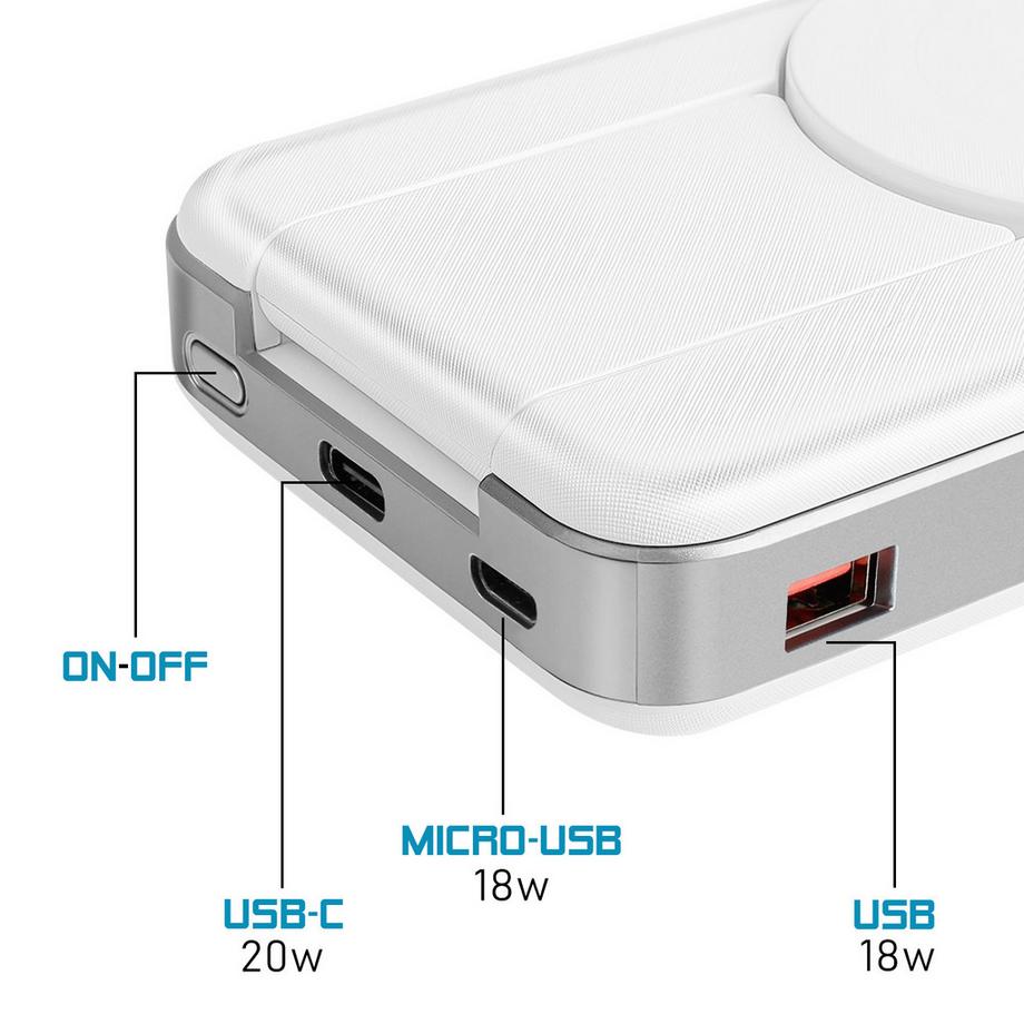 Forever  Batterie Externe MagSafe 1000mAh pour iPhone AirPods Apple Watch 