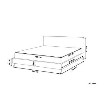 Beliani Bett mit Lattenrost aus Samtstoff Modern FITOU  