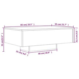 VidaXL Table basse bois d'ingénierie  