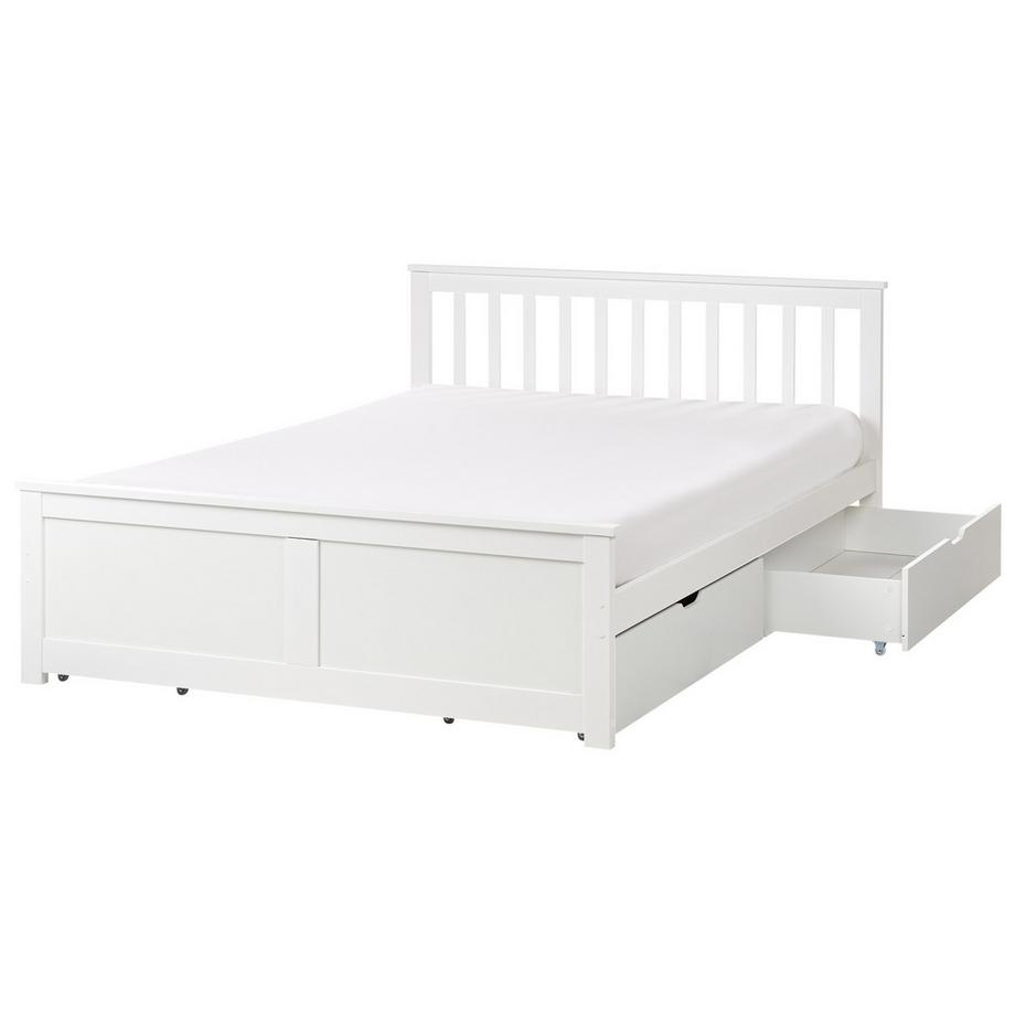 Beliani Letto con 4 cassetti en Legno di pino  OLENDON  