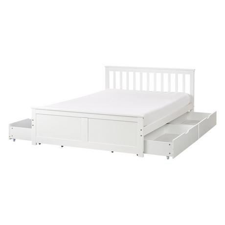 Beliani Letto con cassetti contenitori en Legno di pino Scandinavo OLENDON  