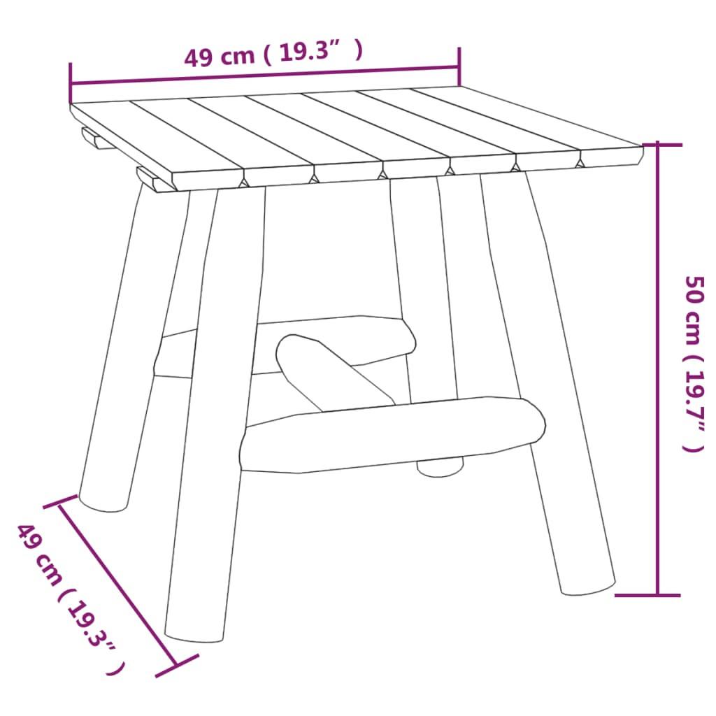 VidaXL Table d'appoint bois  