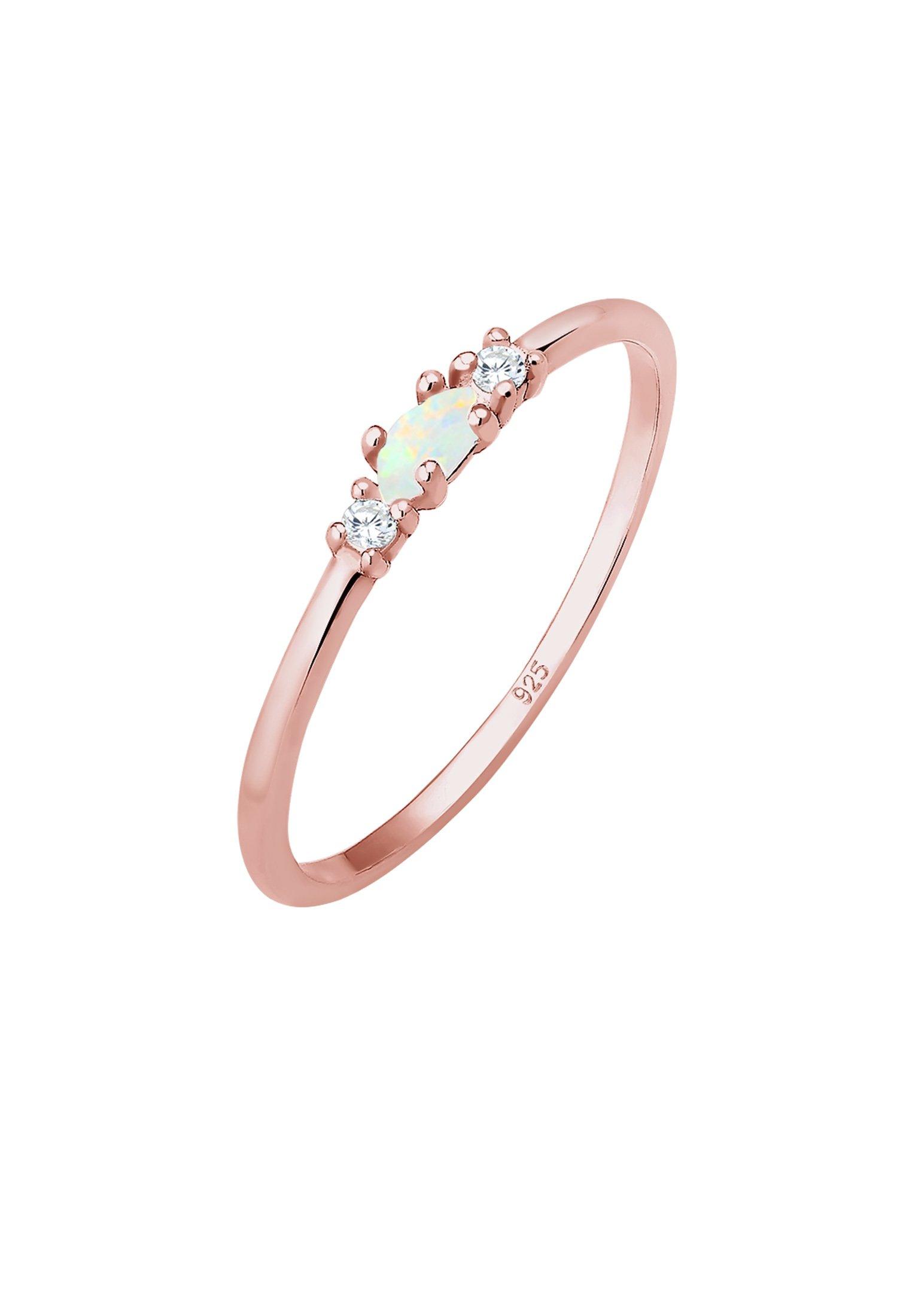 Image of Ring Filigran Opal Zirkonia Damen Goldrosa 52mm