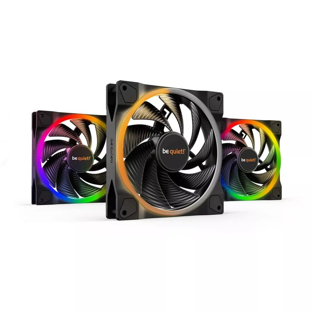 BE QUIET! - ! Light Wings | 140mm PWM Triple Pack high-speed Case per computer Ventilatore 14 cm Nero 3 pz, 120X120X25M