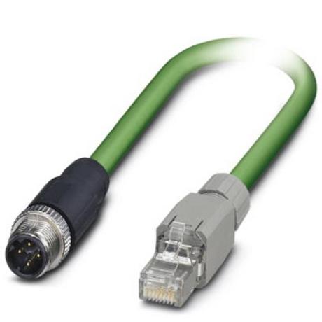 Phoenix Contact  M12 / RJ45 Cavo di rete, cavo patch CAT 5, CAT 5e SF/UTP 3.00 m Verde Ritardante di fia 