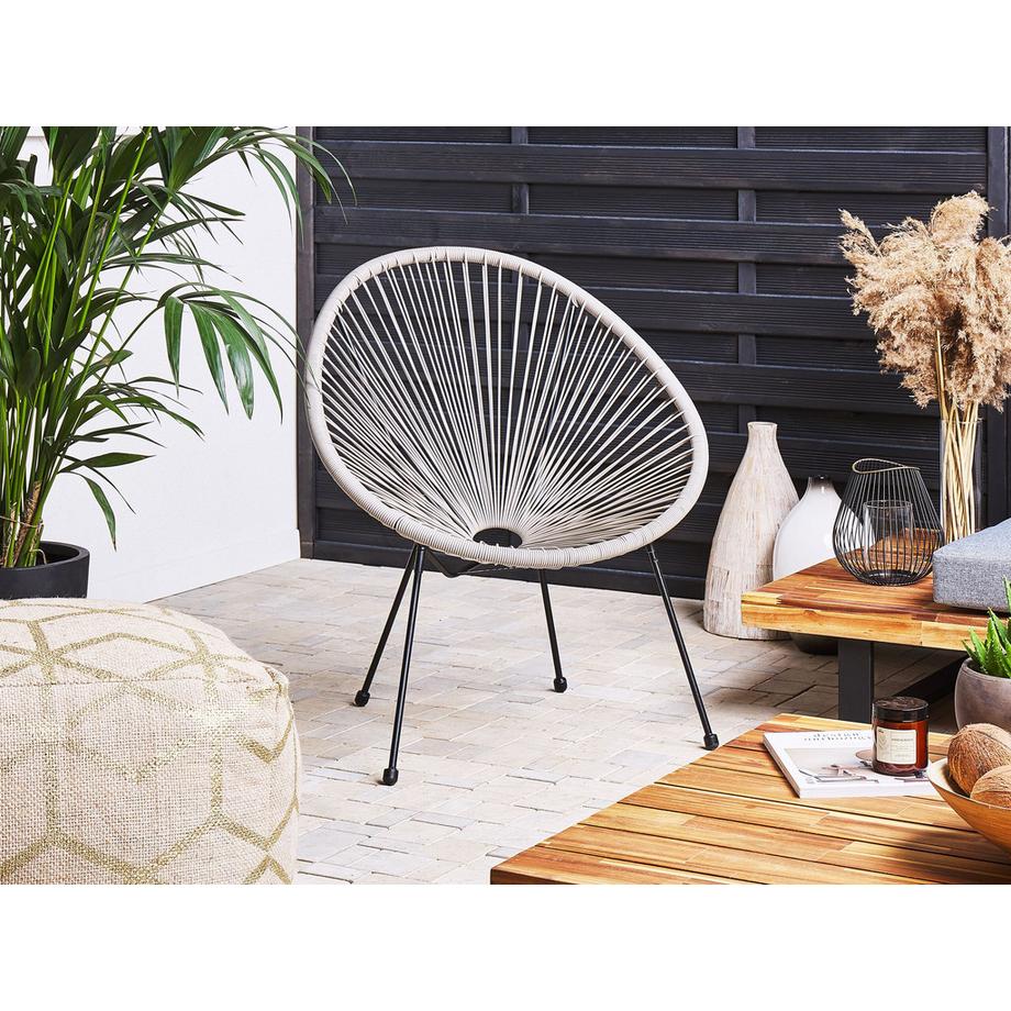 Beliani Ensemble pour bistro en Polyrotin Boho ACAPULCO II  