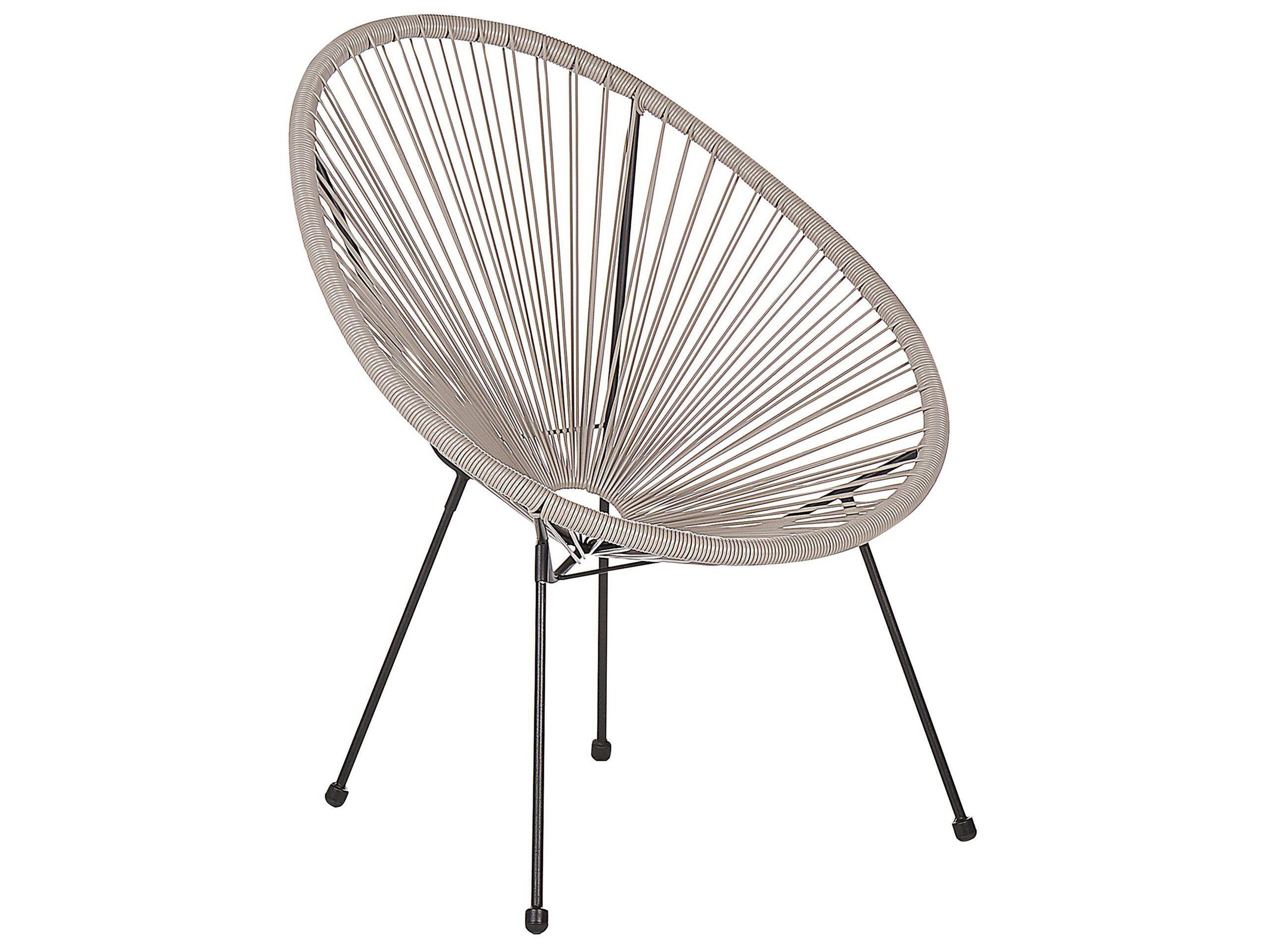 Beliani Set bistrot en Rattan sintetico Boho ACAPULCO II  