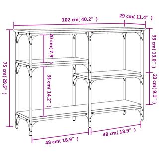 VidaXL Table console bois d'ingénierie  