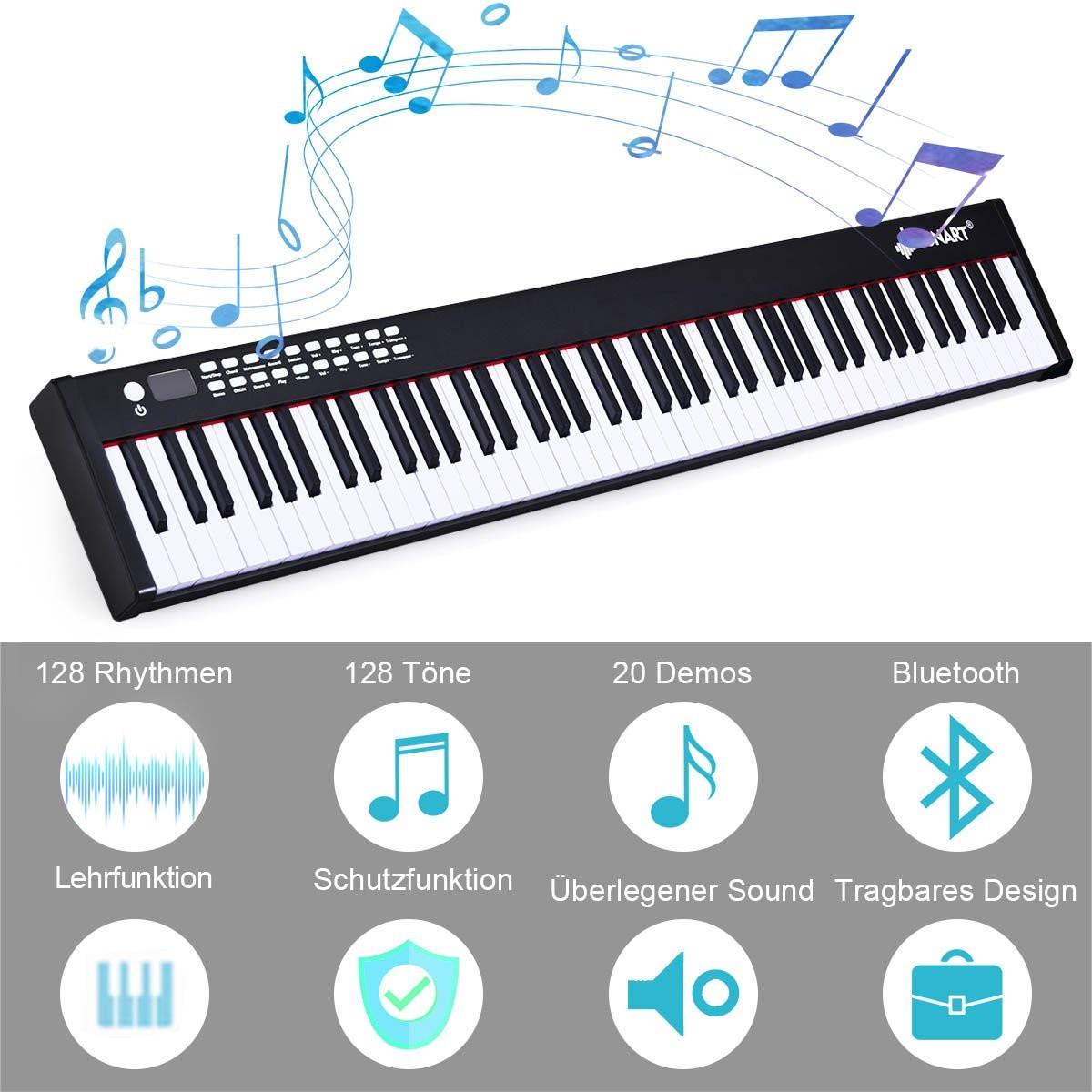 Northix  88-tasten Digitales Piano Keyboard elektronisches Klavier Keyboard Tragetasche 