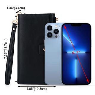 Only-bags.store RFID-Blockierung Grosse Kapazität Vegan Leder Clutch Geldbörse  