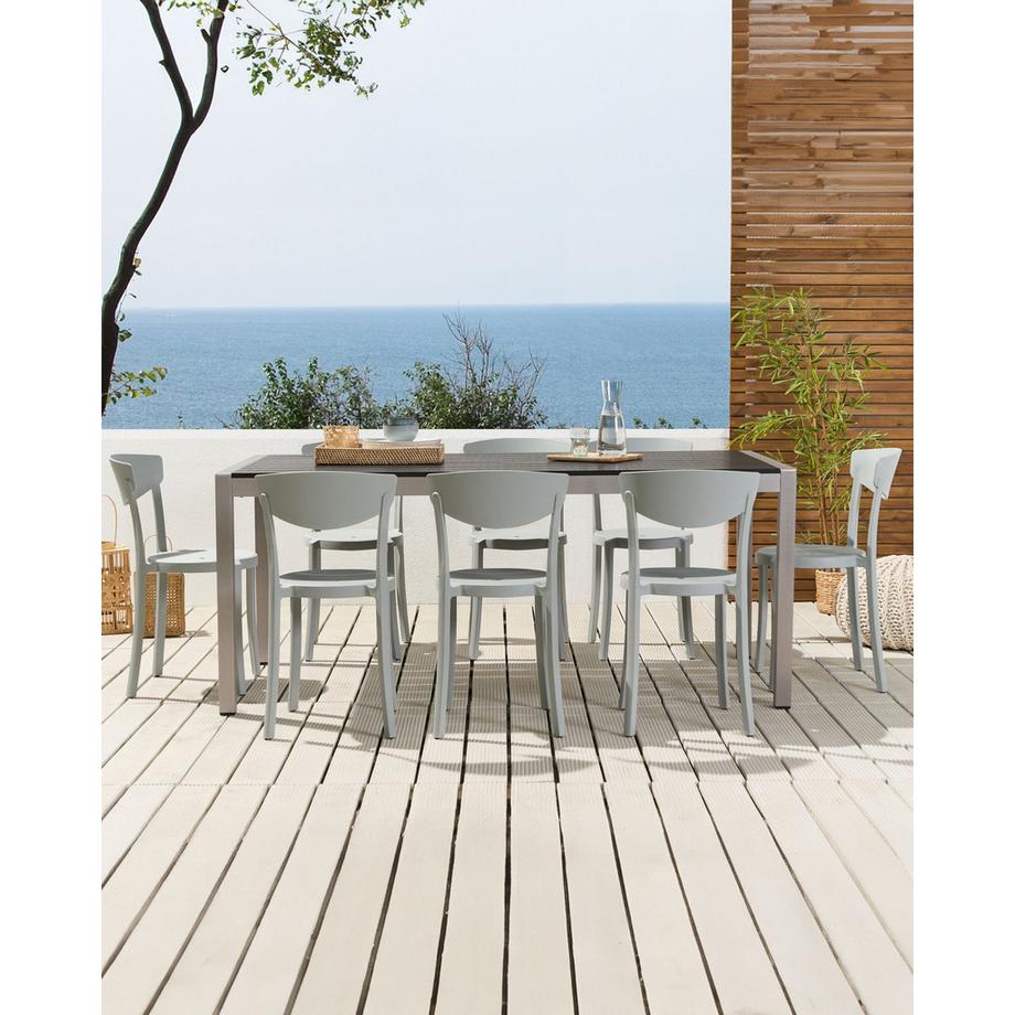Beliani Set di 8 sedie da pranzo en Materiale sintetico Moderno VIESTE  