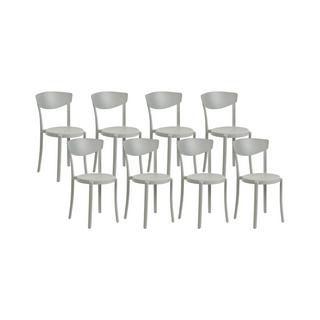 Beliani Lot de 8 chaises en Matière synthétique Moderne VIESTE  