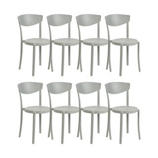 Beliani Lot de 8 chaises de salle à manger en Matière synthétique Moderne VIESTE  