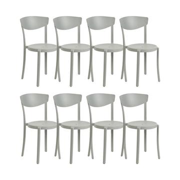 Set di 8 sedie da pranzo en Materiale sintetico Moderno VIESTE