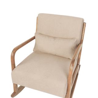 Beliani Fauteuil à bascule en Polyester Traditionnel SKOVDE  