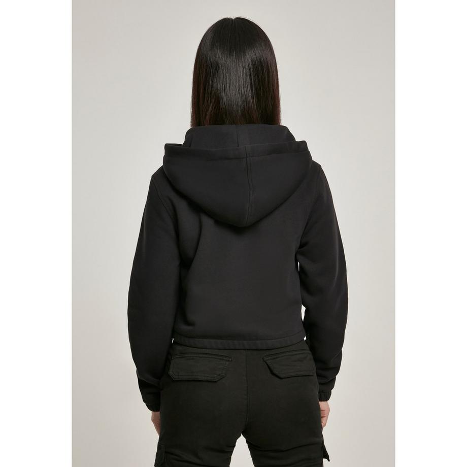 URBAN CLASSICS Contrast Drawstring Cropped Hoodie  