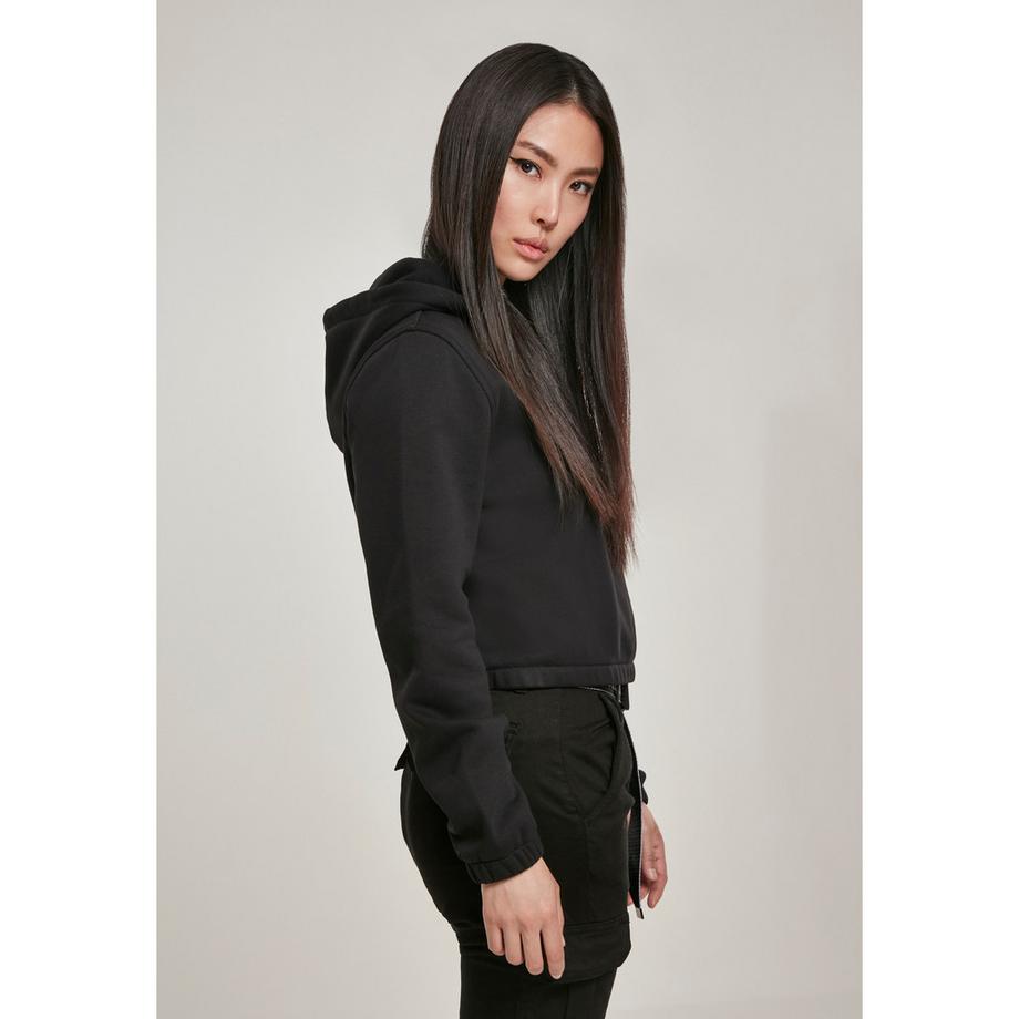 URBAN CLASSICS Contrast Drawstring Cropped Hoodie  