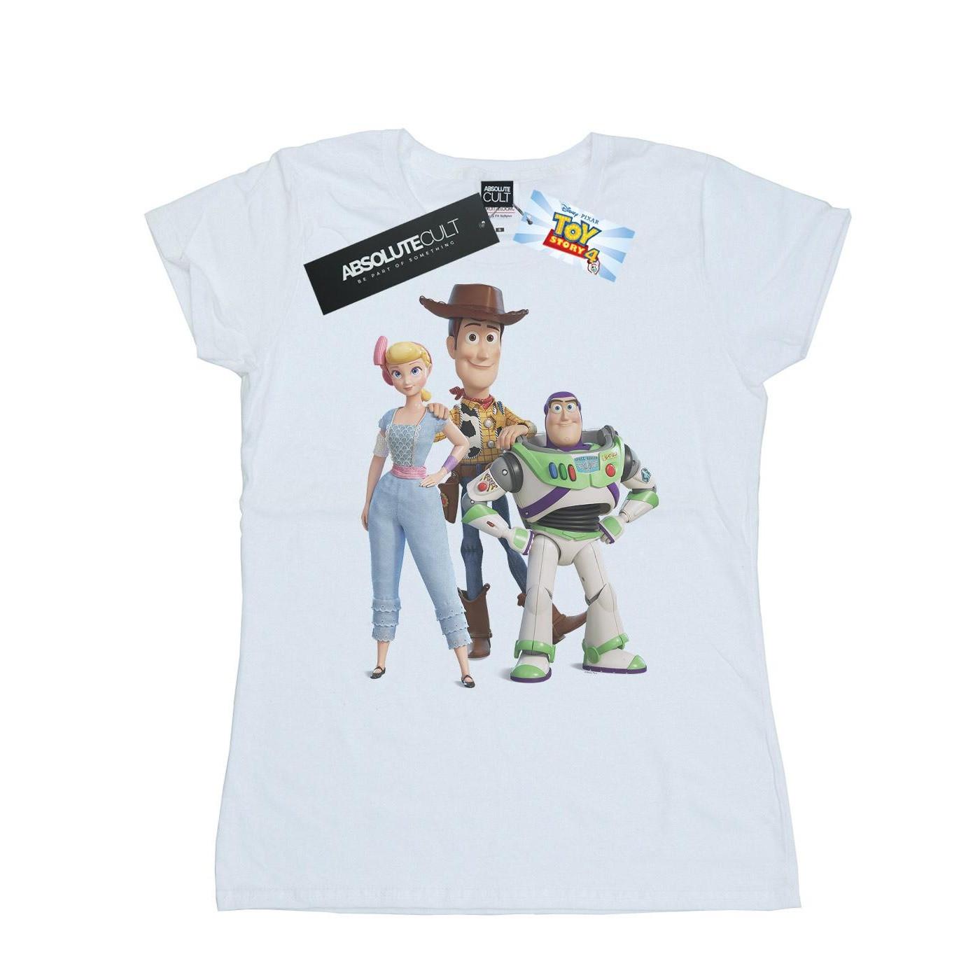 Image of Toy Story 4 Woody Buzz And Bo Peep Tshirt Damen Weiss XXL