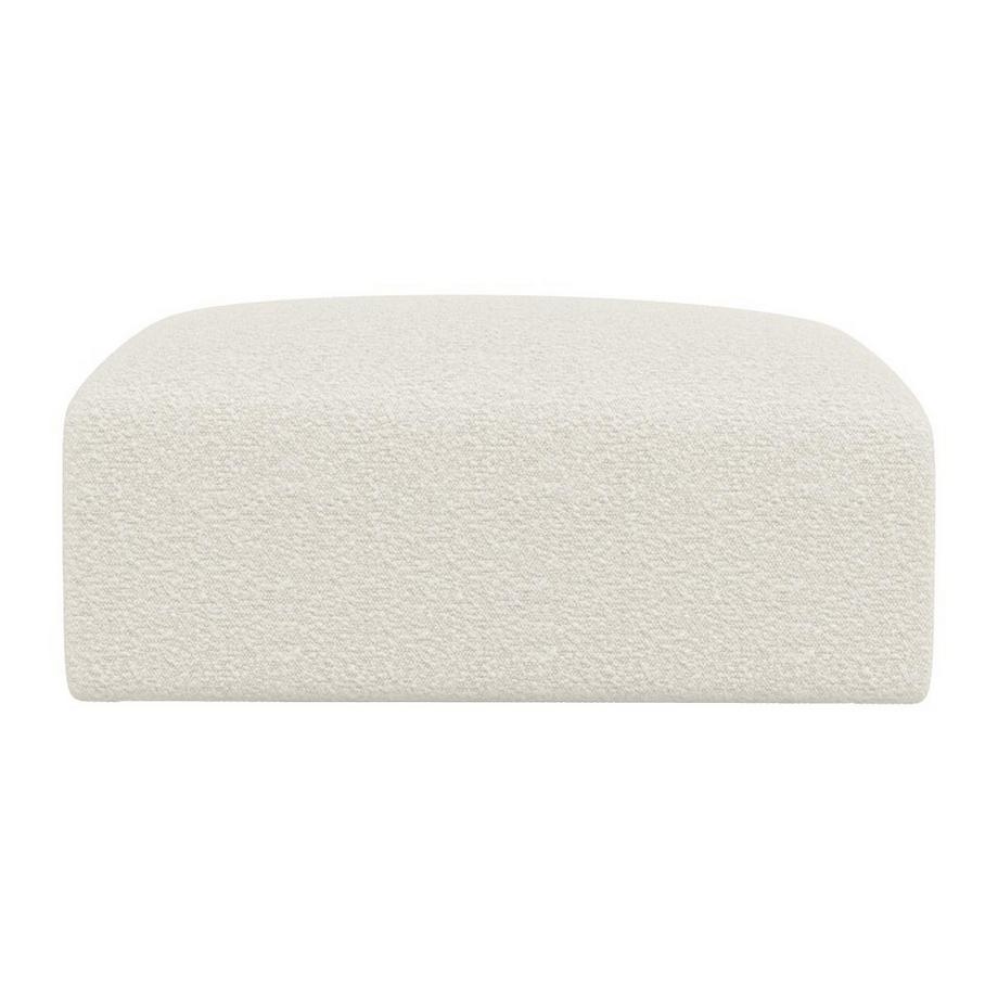 Maison Céphy Pouf en tissu bouclette blanc POGNI de Maison Céphy  