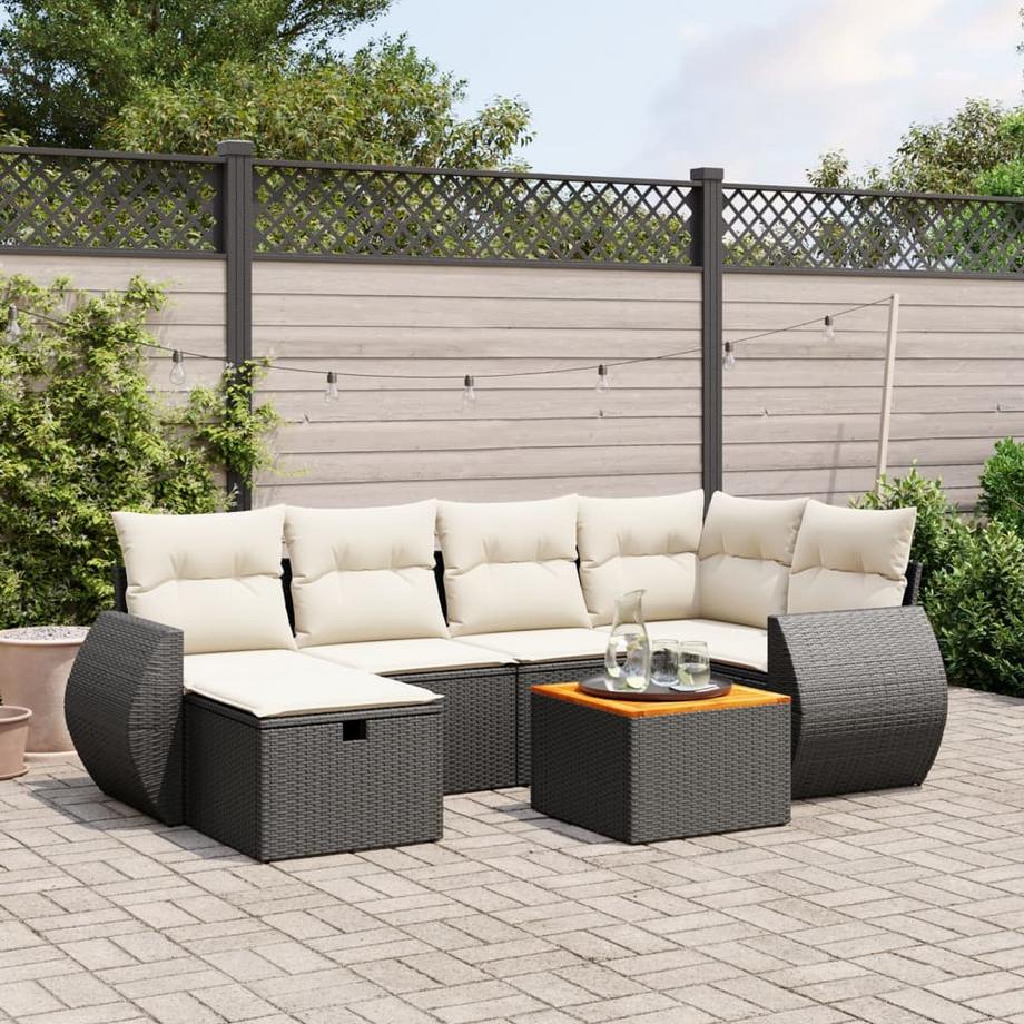 VidaXL Ensemble de canapés de jardin rotin synthétique  