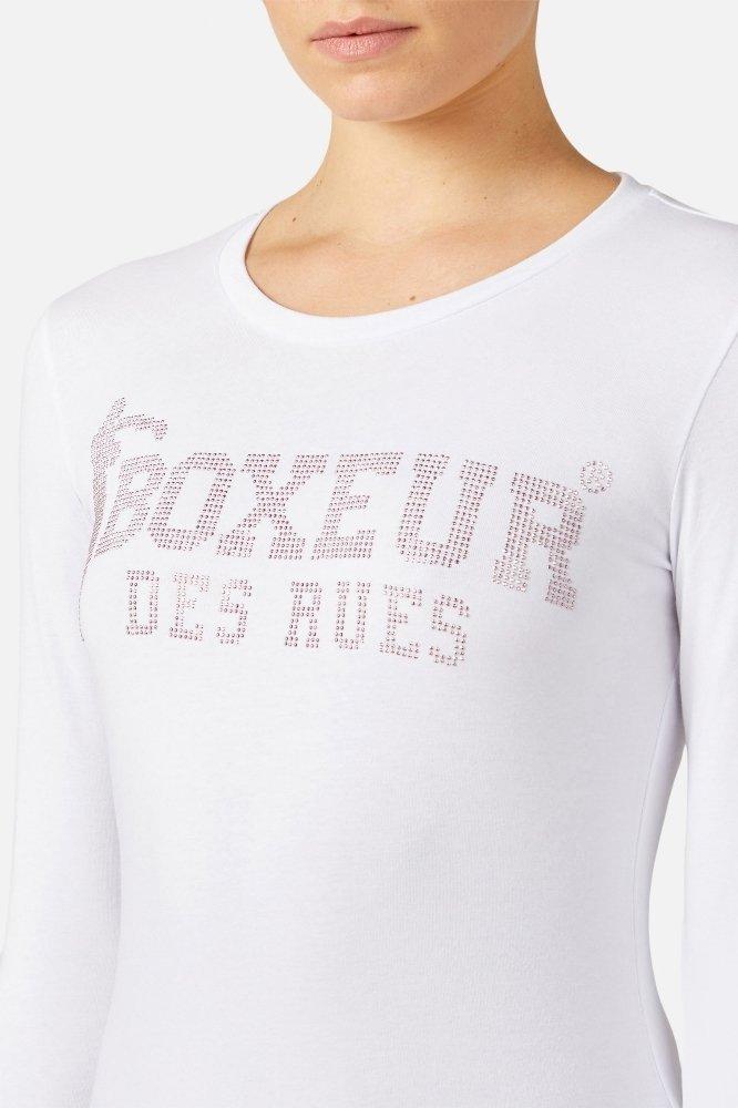 BOXEUR DES RUES  T-Shirt mit Strass-Logo 