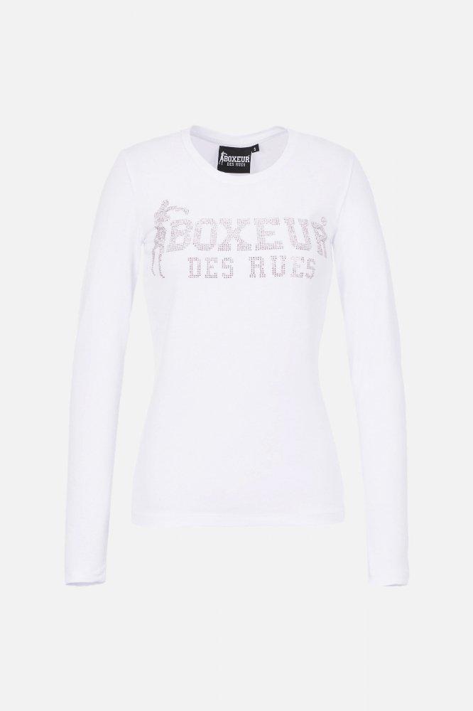 BOXEUR DES RUES  T-Shirt mit Strass-Logo 