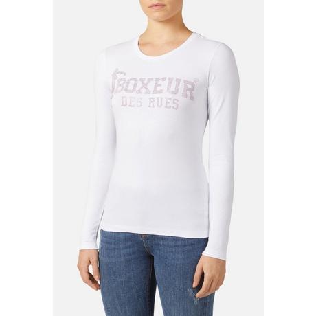 BOXEUR DES RUES  T-Shirt mit Strass-Logo 