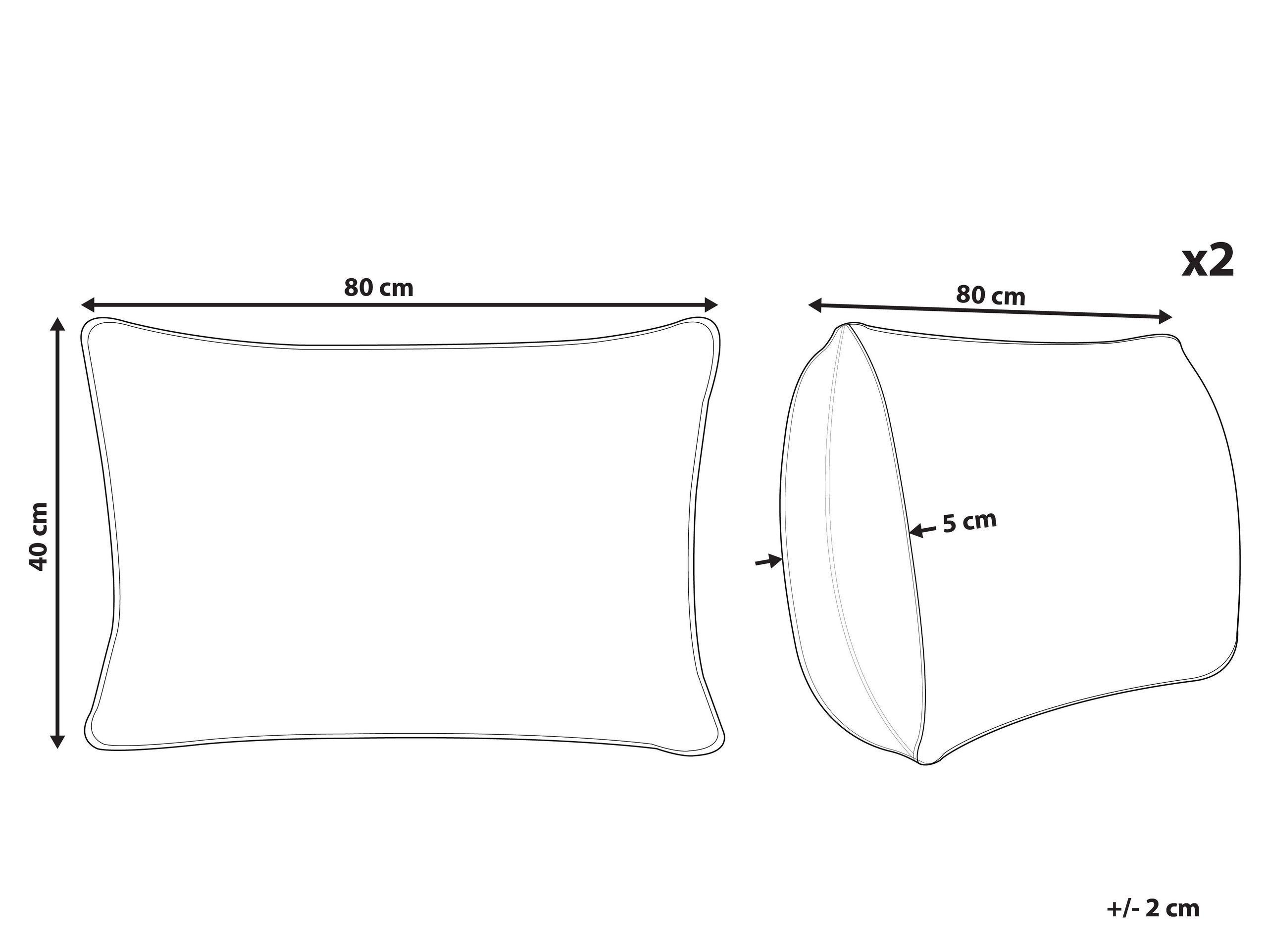 Beliani ERRIGAL Oreiller Microfibre Lot de 2  