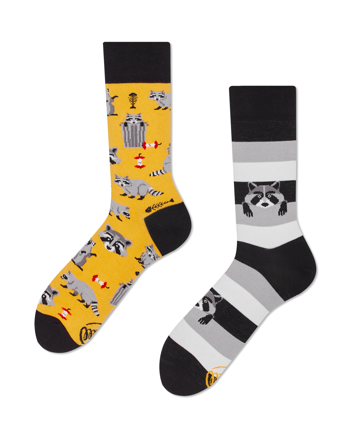 Many Mornings  Raccoon Bandit Socks - Many Mornings 