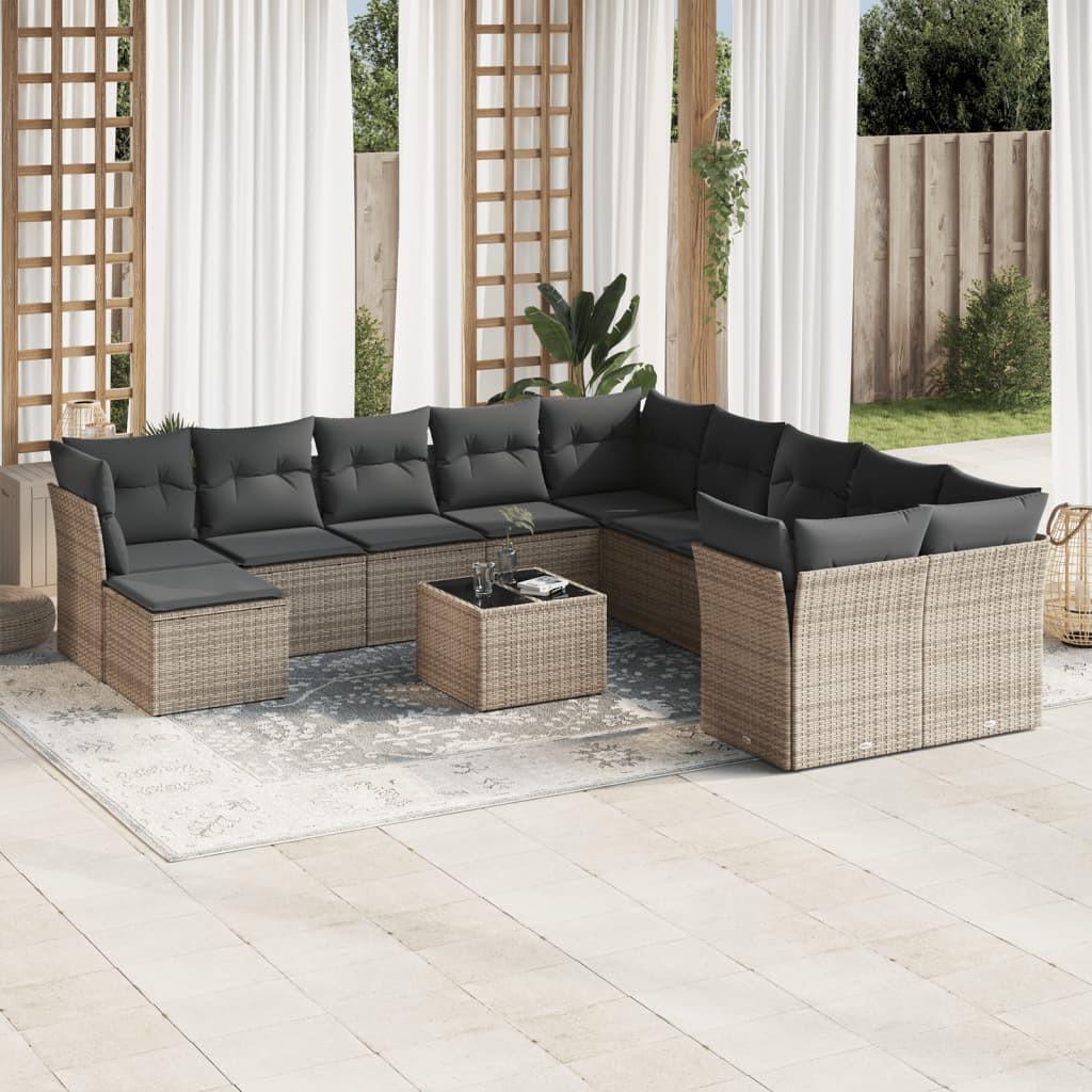 VidaXL set divano da giardino Polirattan  