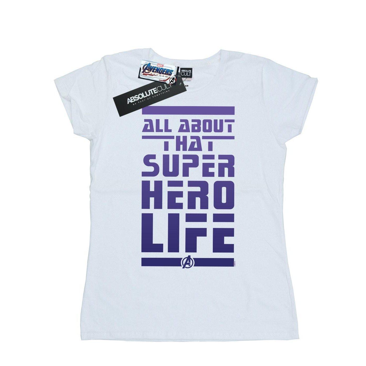 Image of Avengers Endgame Superhero Life Tshirt Damen Weiss M