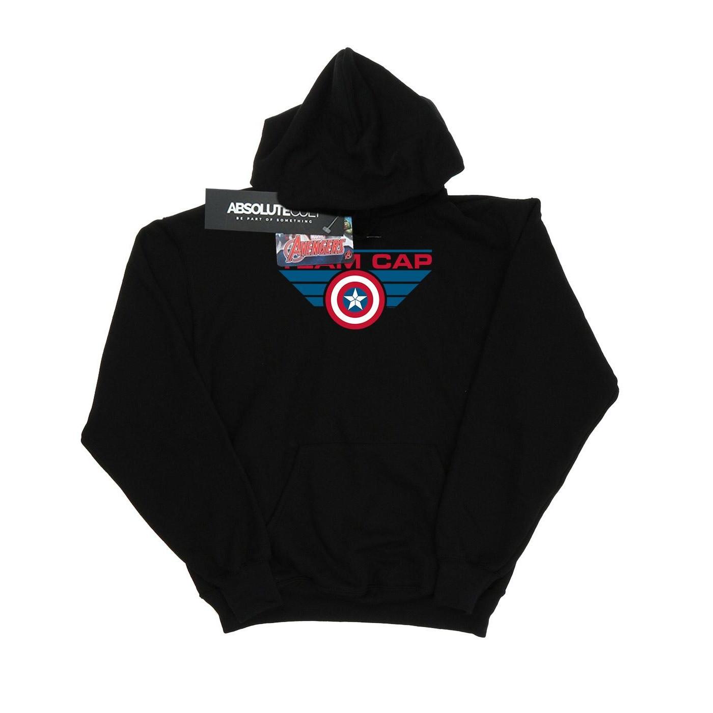 Image of Captain America Civil War Team Cap Kapuzenpullover Mädchen Schwarz 140/146