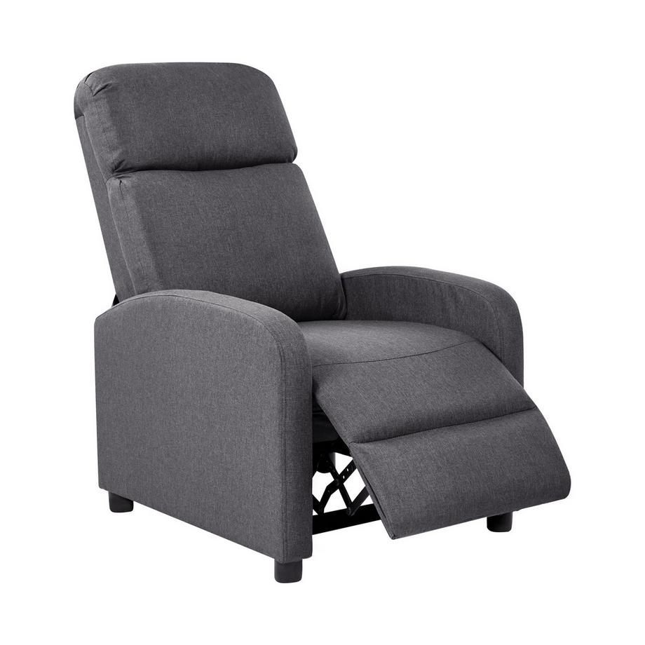 Beliani Fauteuil inclinable en Lin synthétique Traditionnel EMINENCE  
